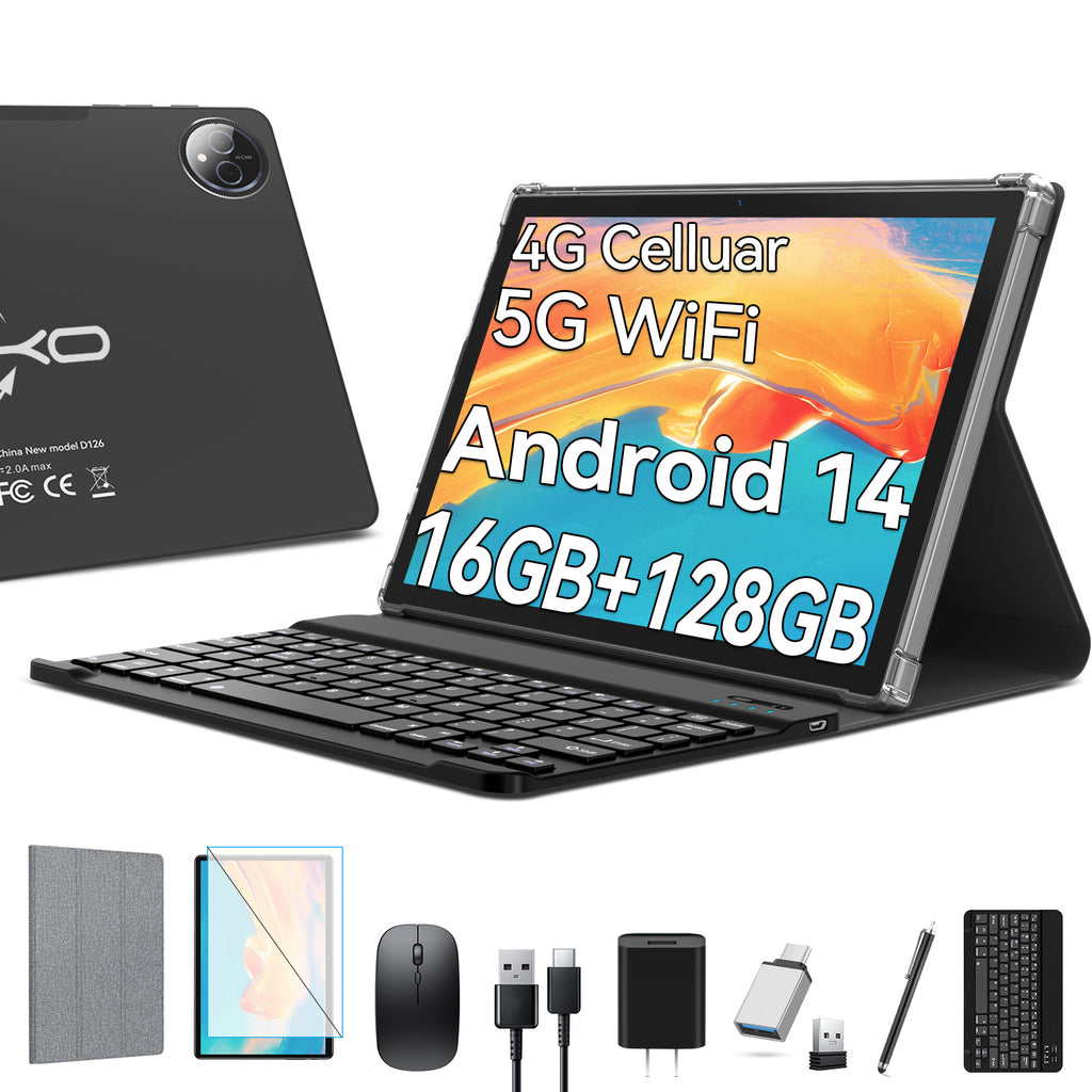 Tablet Android 10 Pollici 22GB RAM + 128GB ROM – Octa-Core, WiFi 6, Widevine L1 E Batteria 8000 MAh