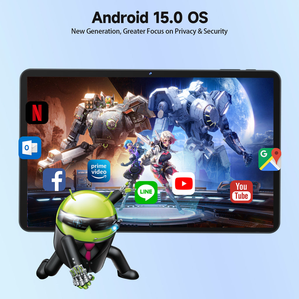 12inch Android 15 Tablet with 256GB ROM+16GB RAM,Helio G99,Octa