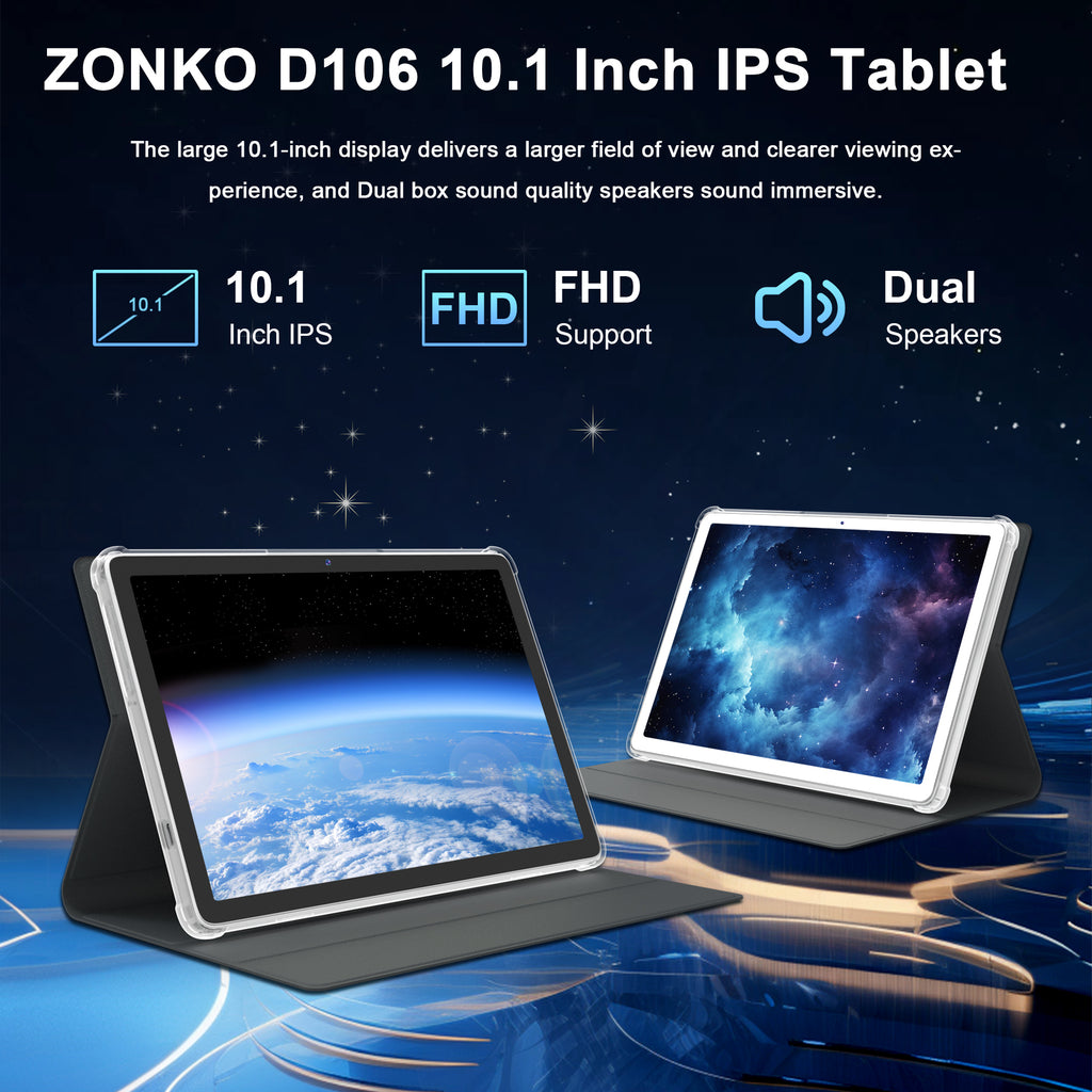 10inch Android 14 Tablet,4G Cellular Tablet with 128GB ROM+14(8+6)GB R –  zonkodirect