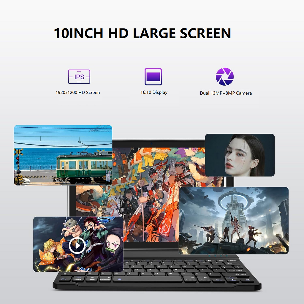 Tablet Android 14 Tablet,10 Inch Android Tablet with Keyboard,5G