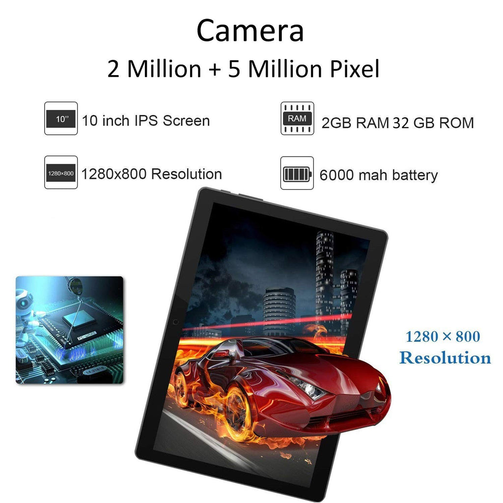 Tablet 10 Inch Android 3G Phone Tablets with 32GB Storage Dual Sim Car –  zonkodirect